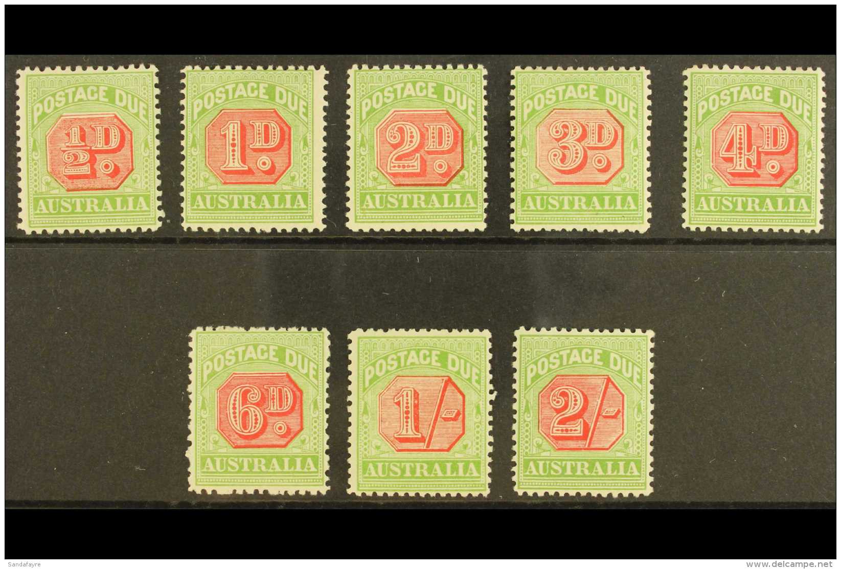 POSTAGE DUES  1909-11 Perf 12x12&frac12; Complete Set To 2s, SG D63/70, Fine Mint, Very Fresh. (8 Stamps) For... - Otros & Sin Clasificación