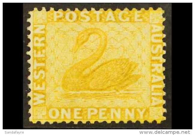 WESTERN AUSTRALIA  1876-81 1d Yellow-ochre, SG 70, Fine Mint, Very Fresh. For More Images, Please Visit... - Sonstige & Ohne Zuordnung