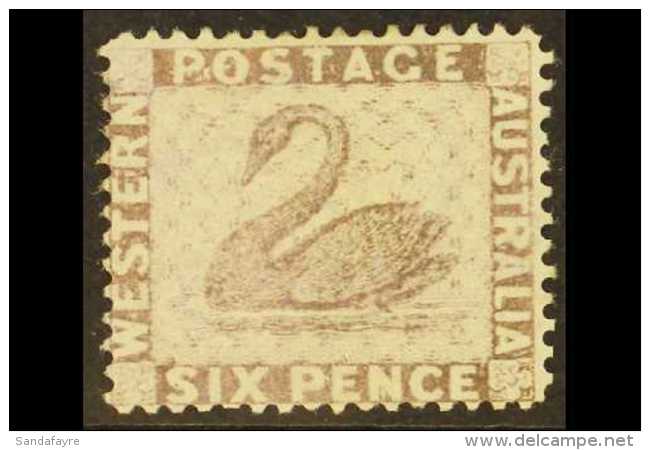 WESTERN AUSTRALIA  1876-81 6d Lilac, SG 75, Fine Mint, Very Fresh. For More Images, Please Visit... - Sonstige & Ohne Zuordnung