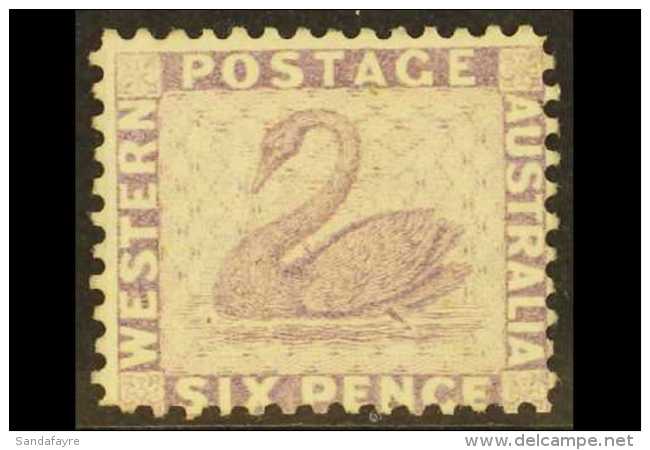 WESTERN AUSTRALIA  1882-85 6d Lilac Perf 12, SG 85, Fine Mint, Very Fresh. For More Images, Please Visit... - Sonstige & Ohne Zuordnung