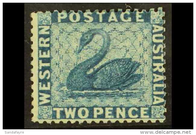 WESTERN AUSTRALIA  1861 2d Blue Perf 14 At Somerset House, SG 39, Fine Mint, Very Fresh. For More Images, Please... - Sonstige & Ohne Zuordnung