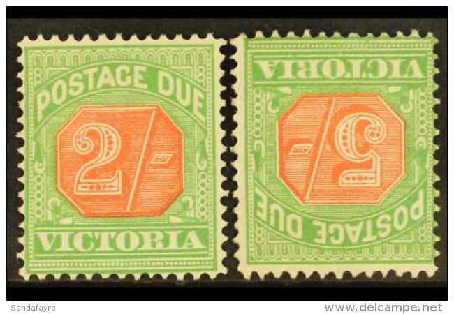 VICTORIA  1900-04 Postage Due 2s And 5s (inverted Wmk) , SG D32/33, Fine Unused Without Gum. (2) For More Images,... - Sonstige & Ohne Zuordnung