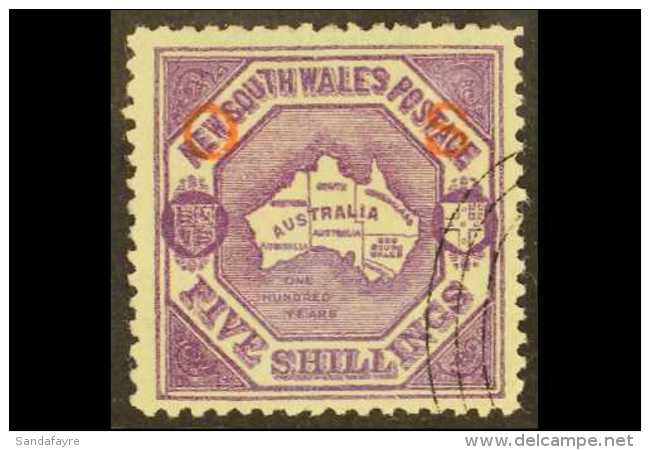 NEW SOUTH WALES  OFFICIAL 1890 5s Deep Purple With Red "OS", SG O47, Used With Superb Presentation Cancel. A Very... - Sonstige & Ohne Zuordnung
