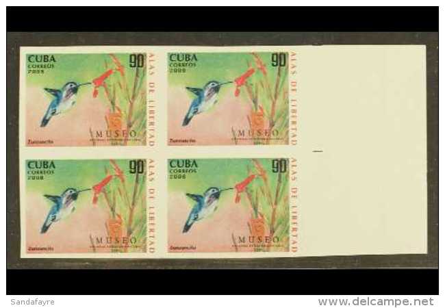 BIRDS - IMPERF PROOFS  Cuba 2008 Birds 90c Featuring Zunzuncito (Hummingbird), As Scott 4381, A Superb Imperf... - Ohne Zuordnung