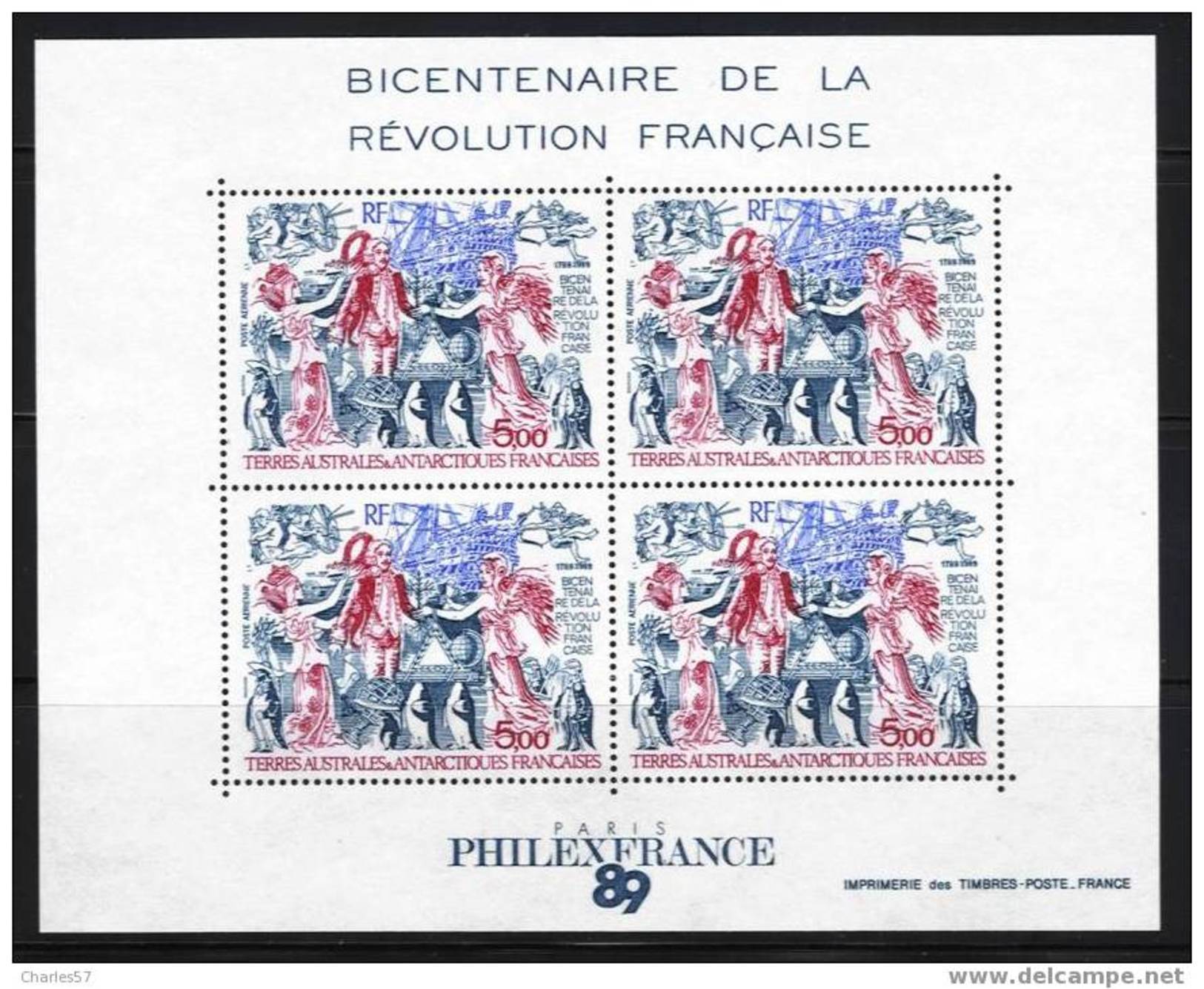 °°Y&T-bf N° 1 **(Bicentenaire De La Révolution Française) - Blocs-feuillets
