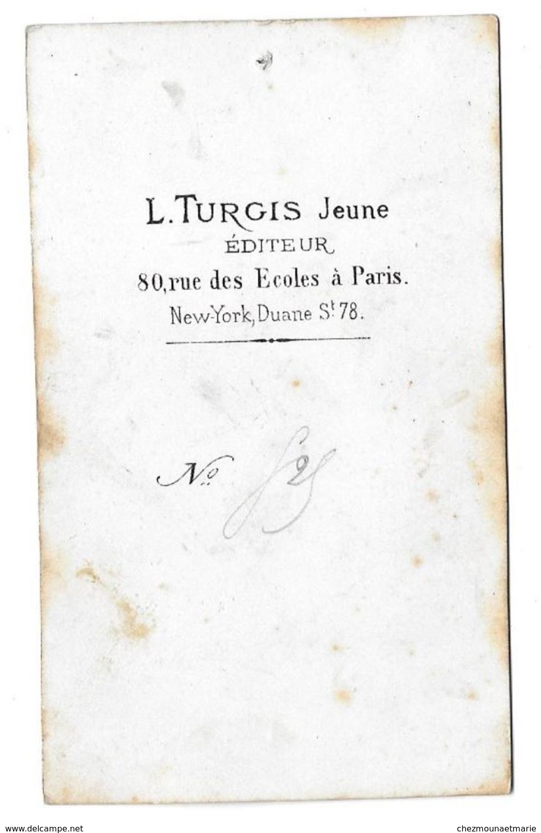 NEW YORK PARIS - SAINT SANTINI - CDV TURGIS JEUNE - Religion & Esotérisme