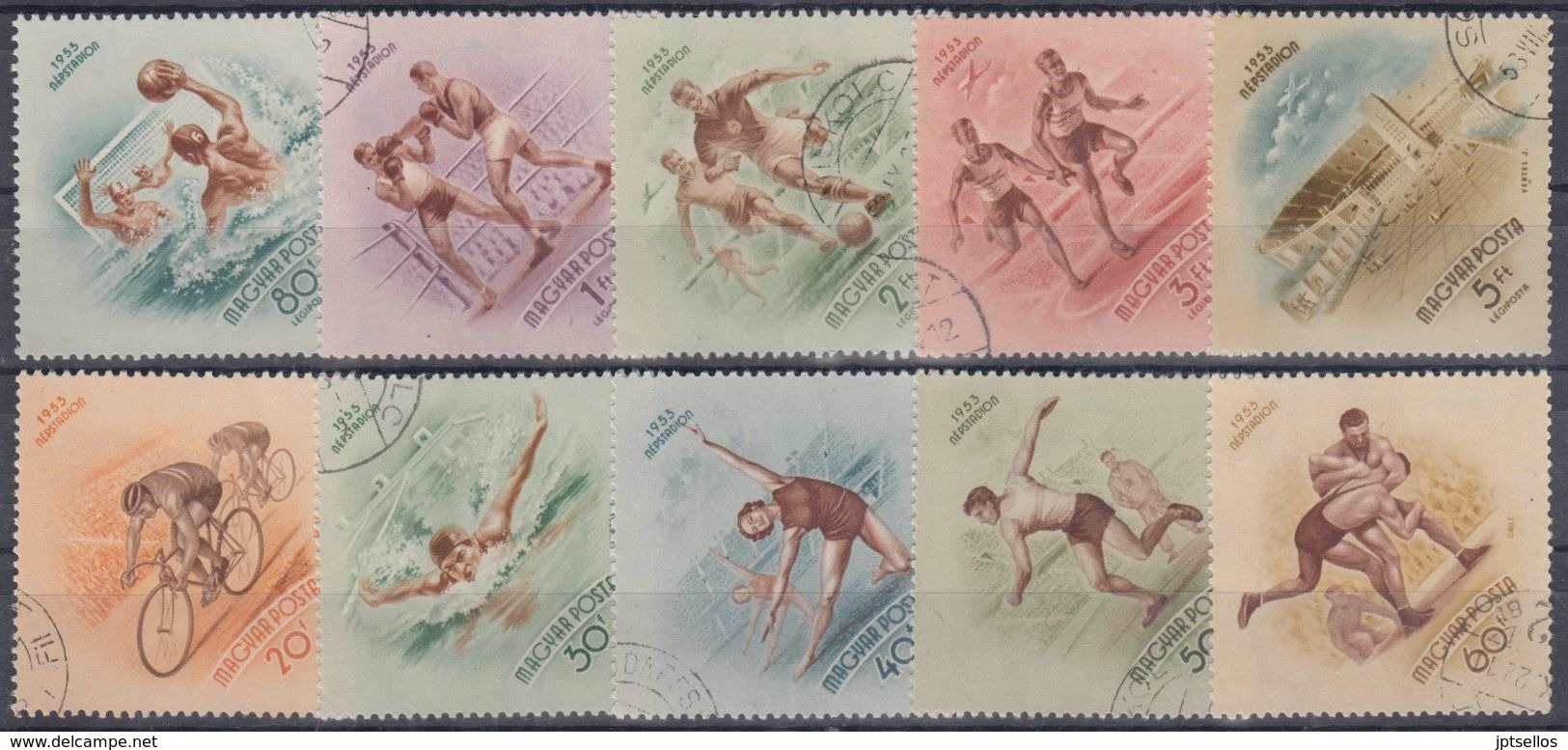 HUNGRIA 1953 Nº 1097/1101 + A148/52 USADO - Used Stamps