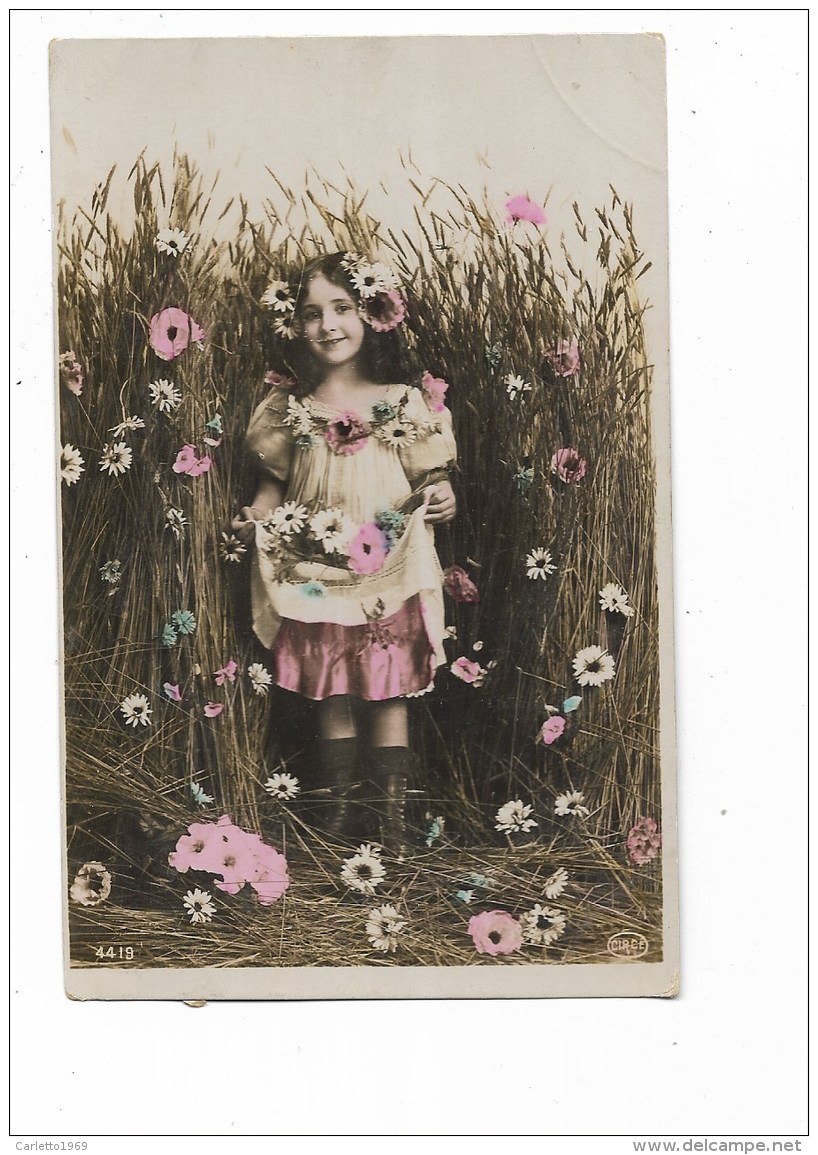 BAMBINA CON FIORI 1911 VIAGGIATA  FP - Autres & Non Classés