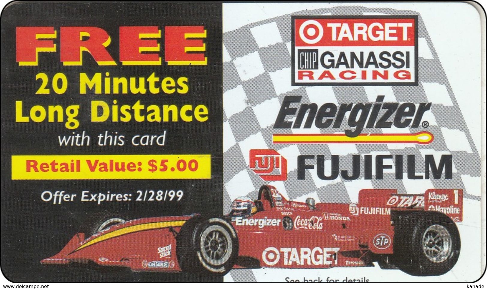 USA Phonecard  FujiFilm FERARI Coca Cola RR - Sonstige & Ohne Zuordnung