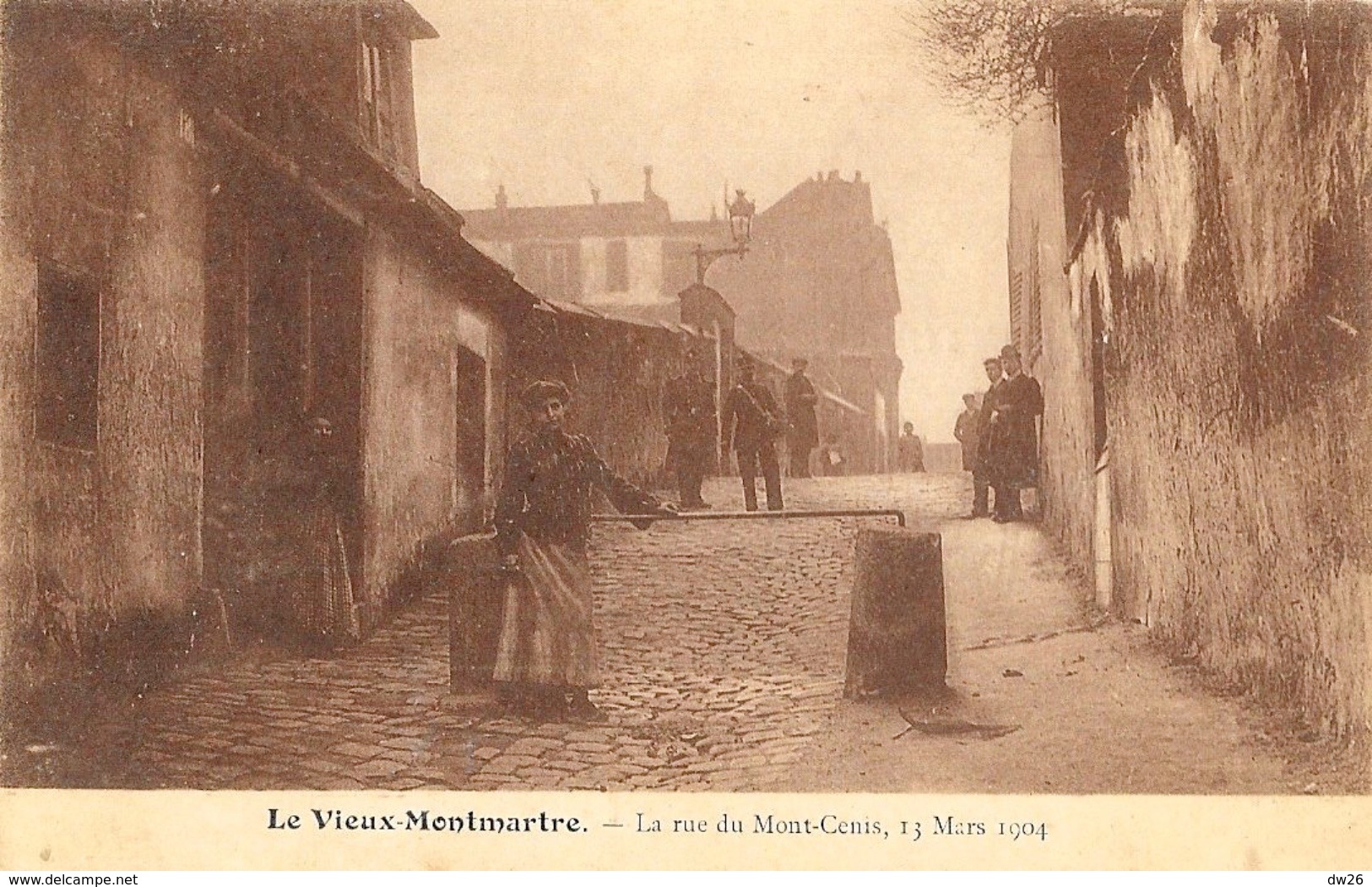 Paris 18e - Le Vieux-Montmartre - La Rue Du Mont-Cenis, 13 Mars 1904 - Edition K.F. - District 18