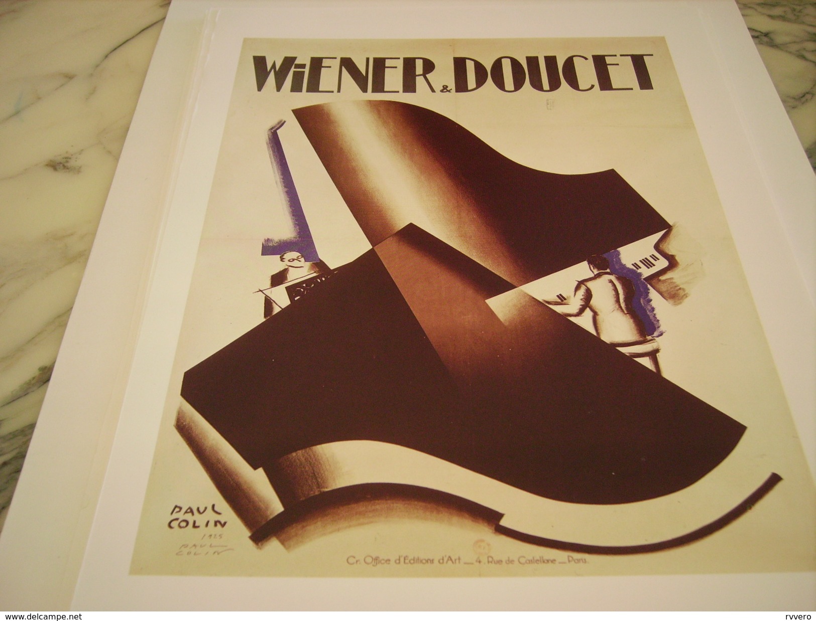 ANCIENNE PUBLICITE ART DECO  WIENER ET DOUCET CABARET BOEUF SUR LE TOIT  DE PAUL COLLIN 1928 - Autres & Non Classés