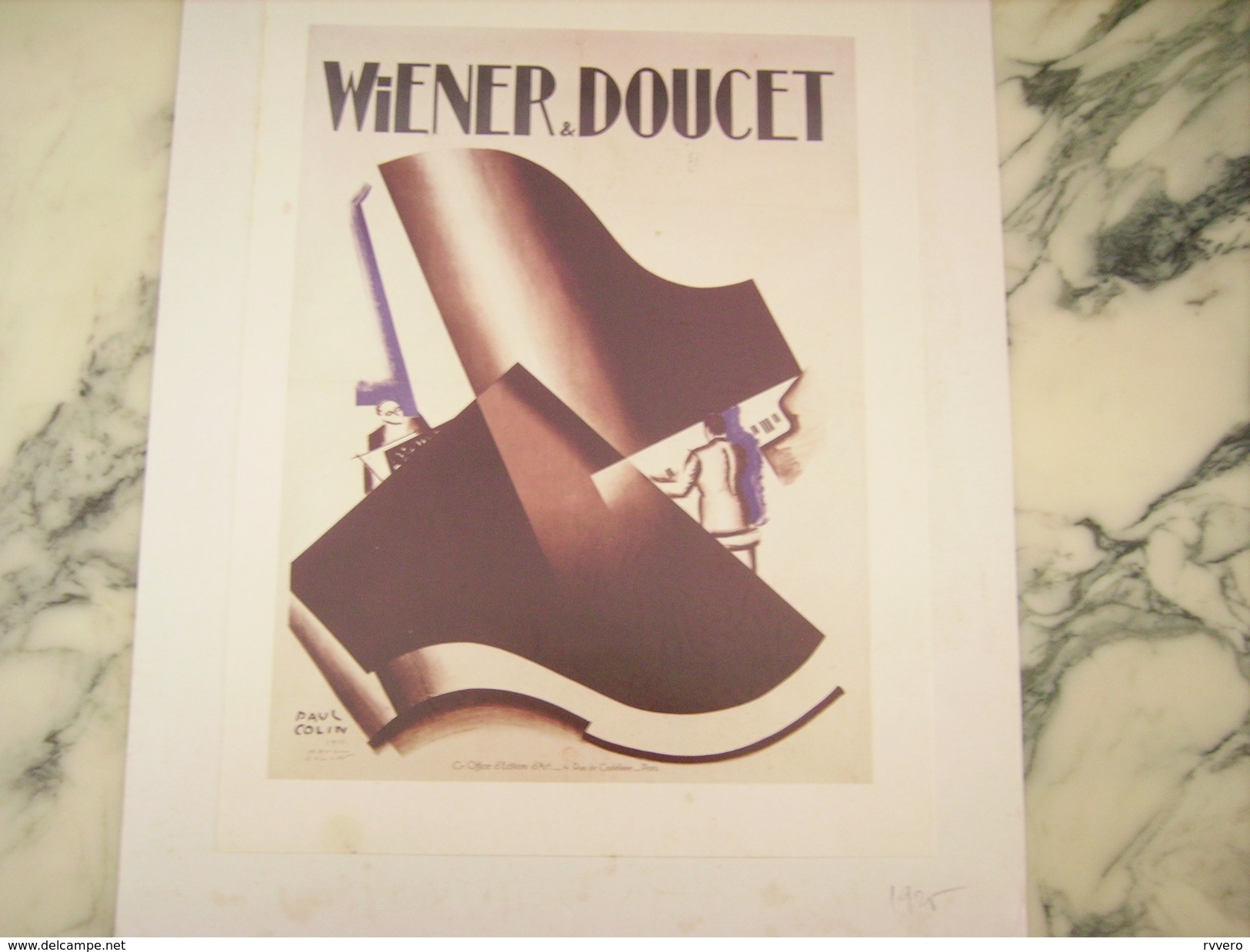 ANCIENNE PUBLICITE ART DECO  WIENER ET DOUCET CABARET BOEUF SUR LE TOIT  DE PAUL COLLIN 1928 - Autres & Non Classés