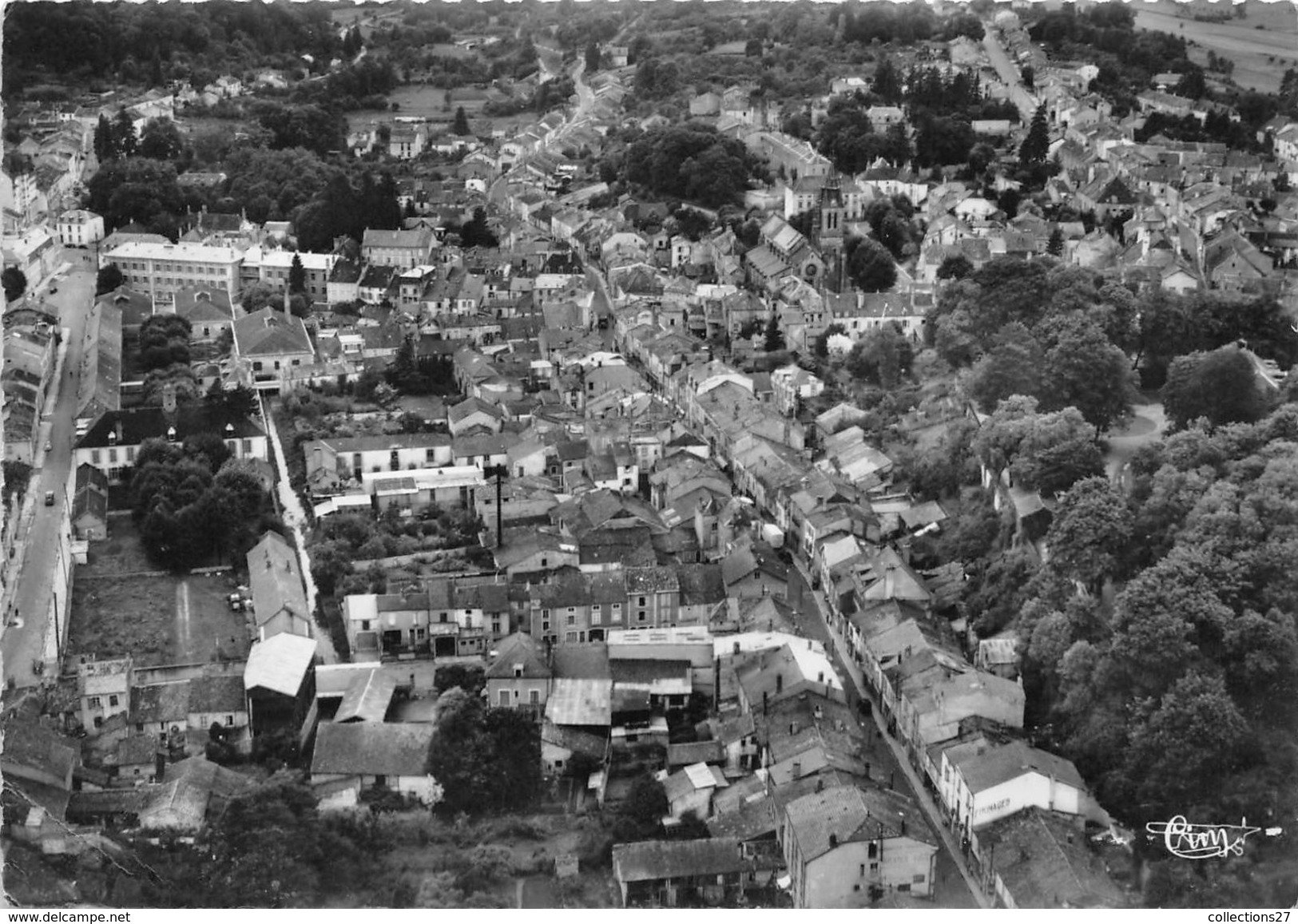 52-BOURBONNE-LES-BAINS- VUE AERIENNE DU CENTRE - Bourbonne Les Bains