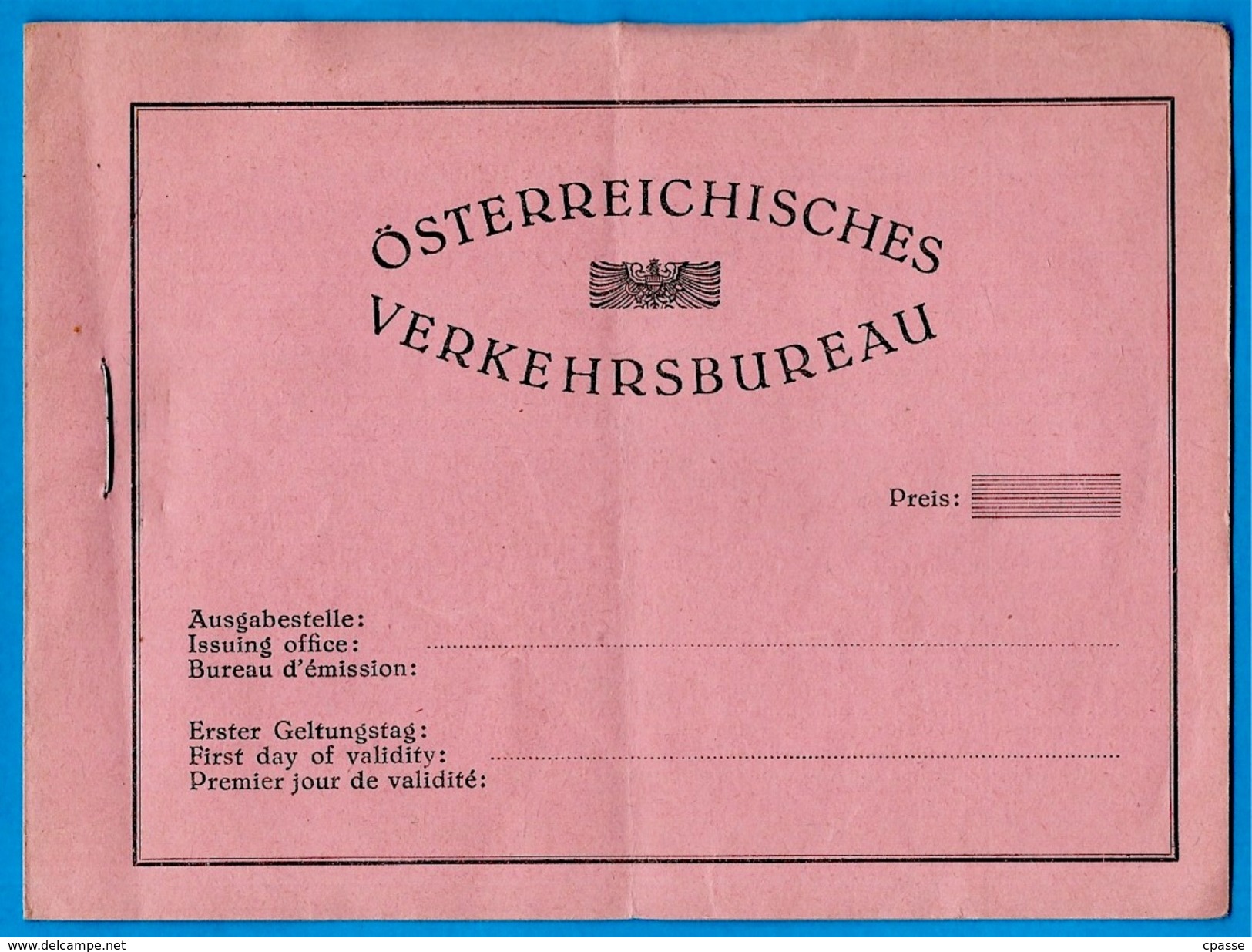 Billet Ticket Titre De Transport AUTOBUS 1937 WIEN-BUDAPEST - Autres & Non Classés