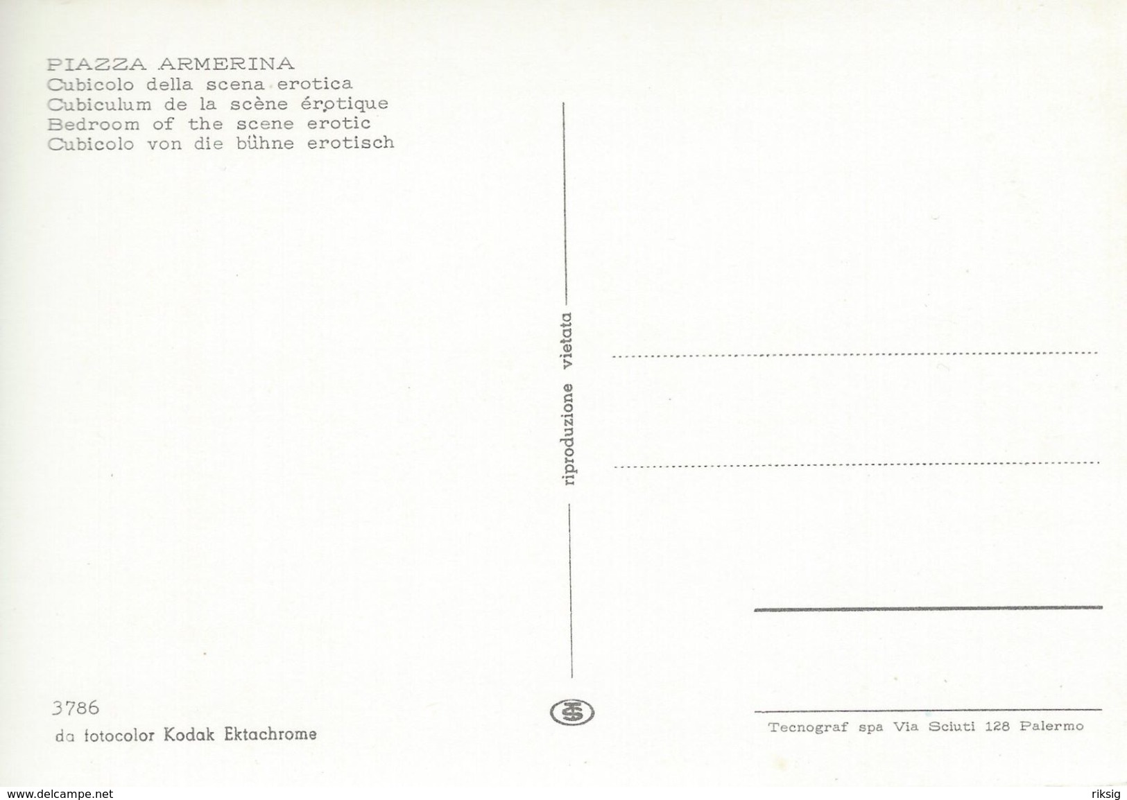Piazza Armerina - Bedroom Of The Scene Erotic      Italy.   # 06944 - Other & Unclassified