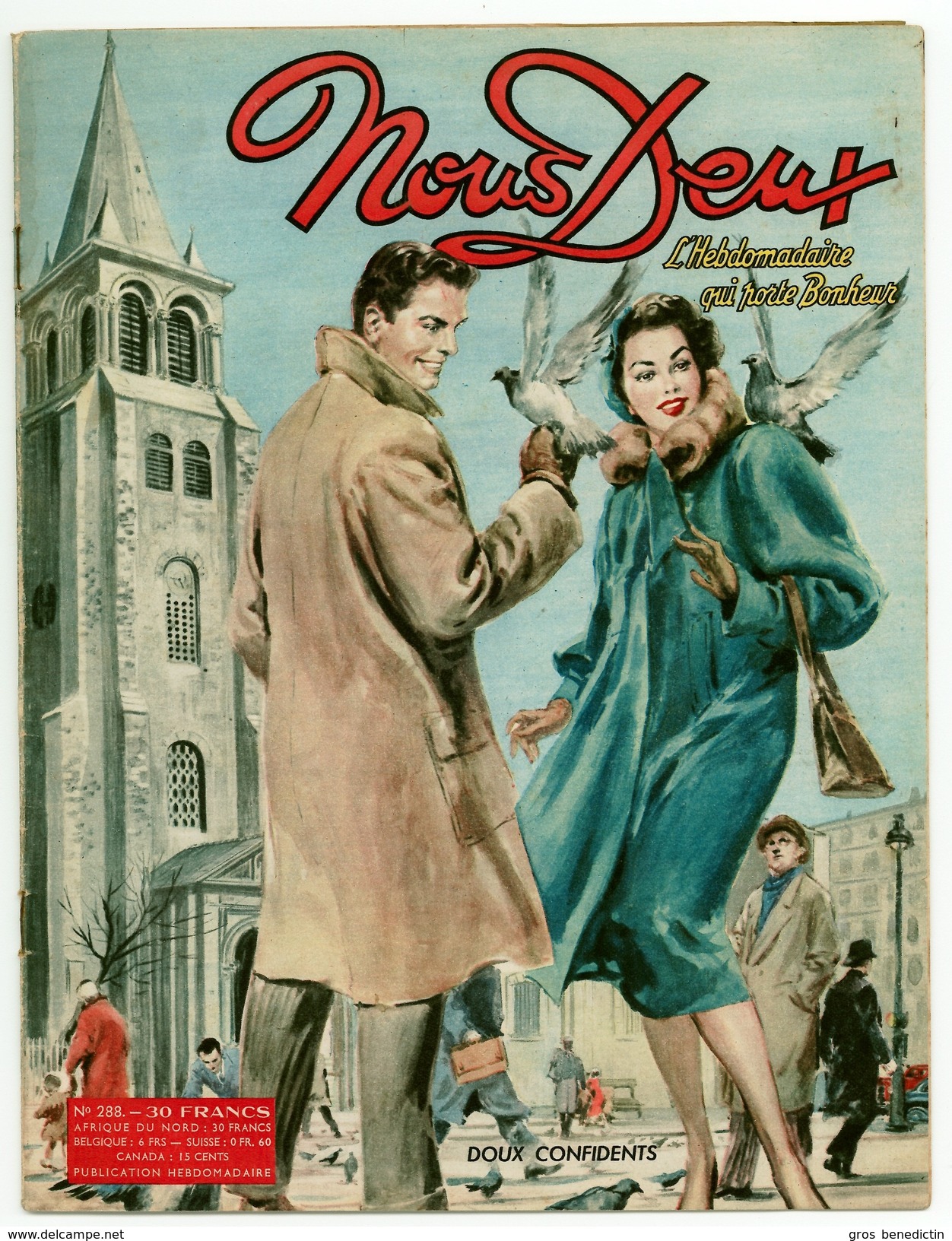 Revue Vintage "Nous Deux" - N° 288 - Doux Confidents - 1952 - Autres & Non Classés