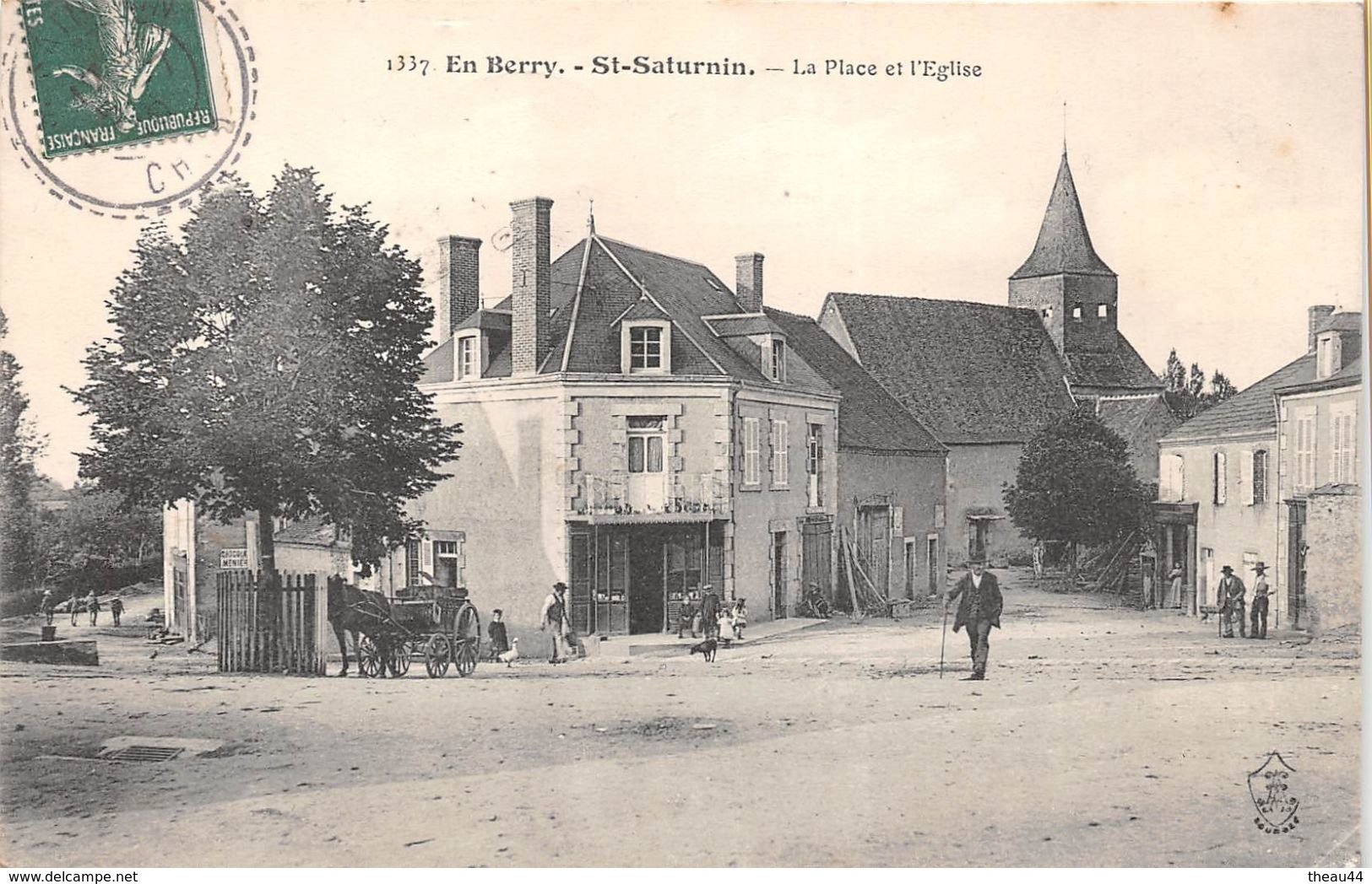 ¤¤  -  1337   -   SAINT-SATURNIN   -   La Place Et L'Eglise     -  ¤¤ - Saint-Saturnin