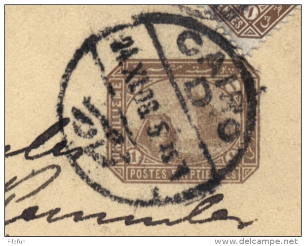 Egypte - 1908 - 1 Mills Newspaper Wrapper + Extra Stamp - Lokal Use Cairo - 1866-1914 Khedivato Di Egitto