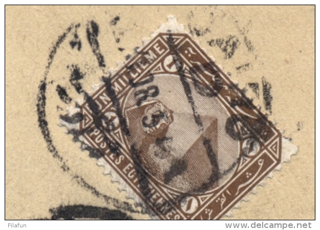 Egypte - 1908 - 1 Mills Newspaper Wrapper + Extra Stamp - Lokal Use Cairo - 1866-1914 Khedivaat Egypte