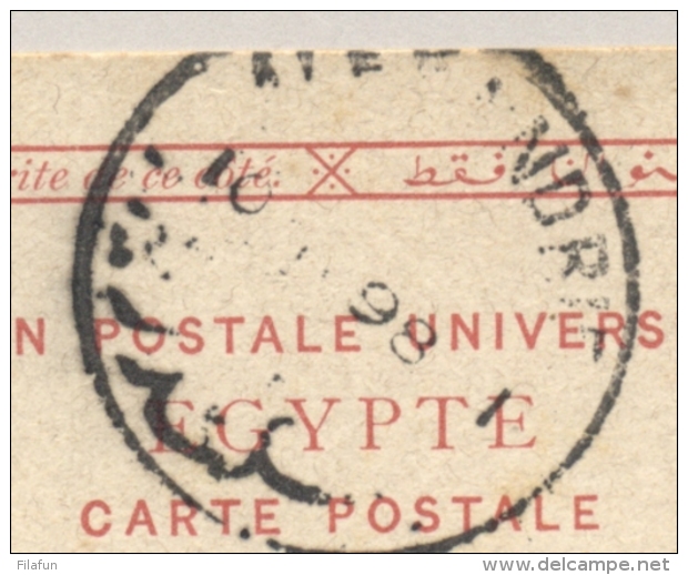 Egypte - 1898 - 5 Mills Carte Postale - From Port Said To Breda / Nederland - 1866-1914 Khedivaat Egypte