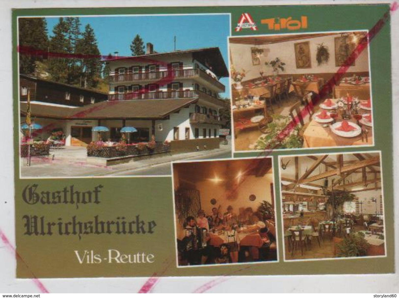 Cpm St003263 Gasthof Ulrichsbrucke Famille Van Herpe Vils Reutte 4 Vues Sur Carte - Vils