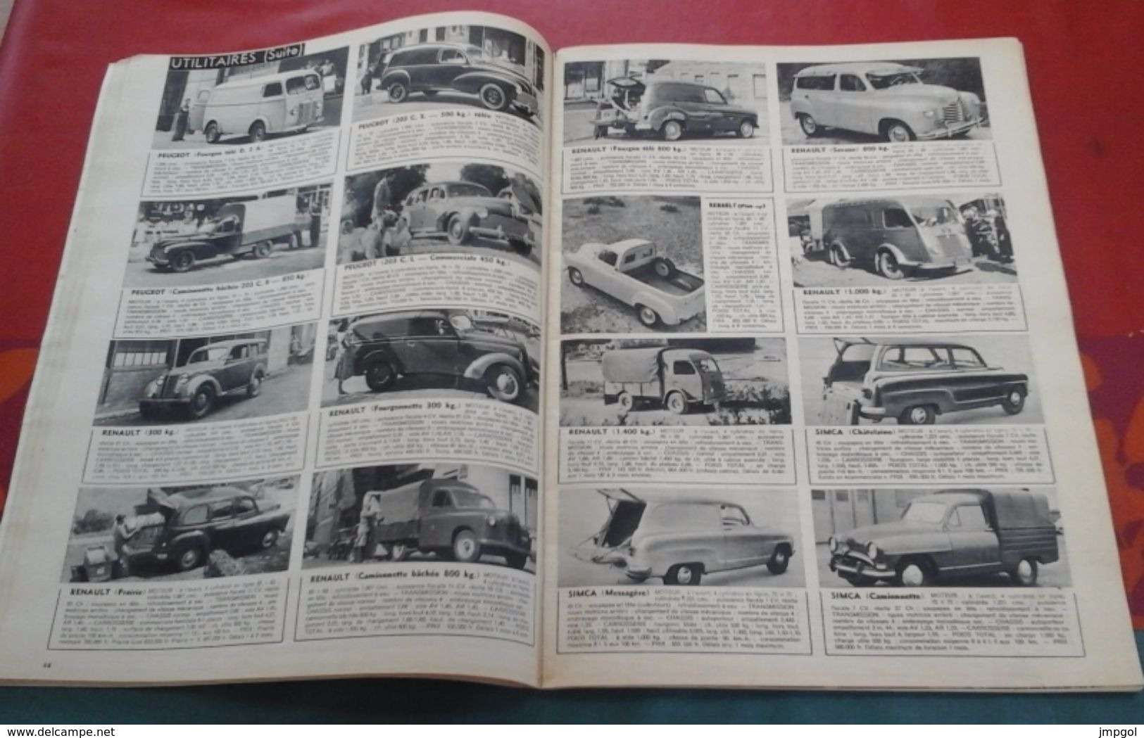 L'Automobile N° 102 Spécial Salon 1954 Nouveautés , Les Utilitaires, La Victoire De Fangio à Monza, Essai Ford Anglia - Auto