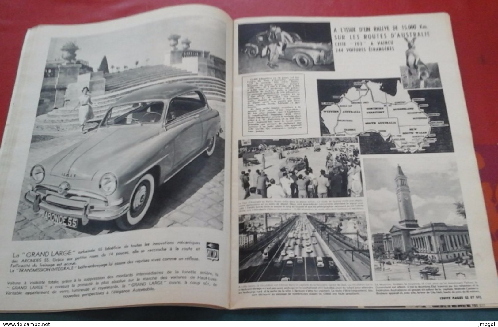 L'Automobile N° 102 Spécial Salon 1954 Nouveautés , Les Utilitaires, La Victoire De Fangio à Monza, Essai Ford Anglia - Auto