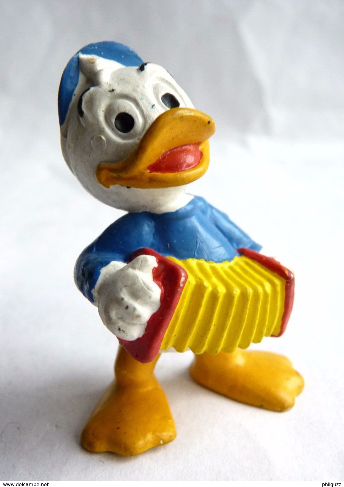 FIGURINE BULLY 1977 NEVEU DE DONALD AVEC CYMBALLES - Disney