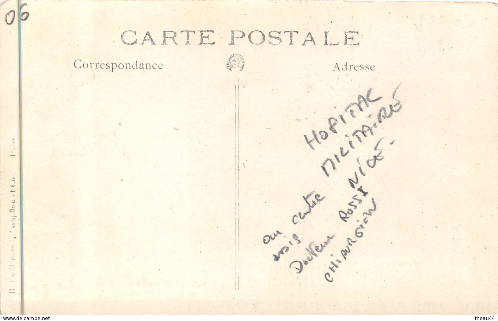 ¤¤  -  NICE   -   Carte-Photo De L'Hopital Militaire  -  Au Centre Le Chirrurgien " Docteur Rossi " - Guerre 1914-18 - Santé, Hôpitaux