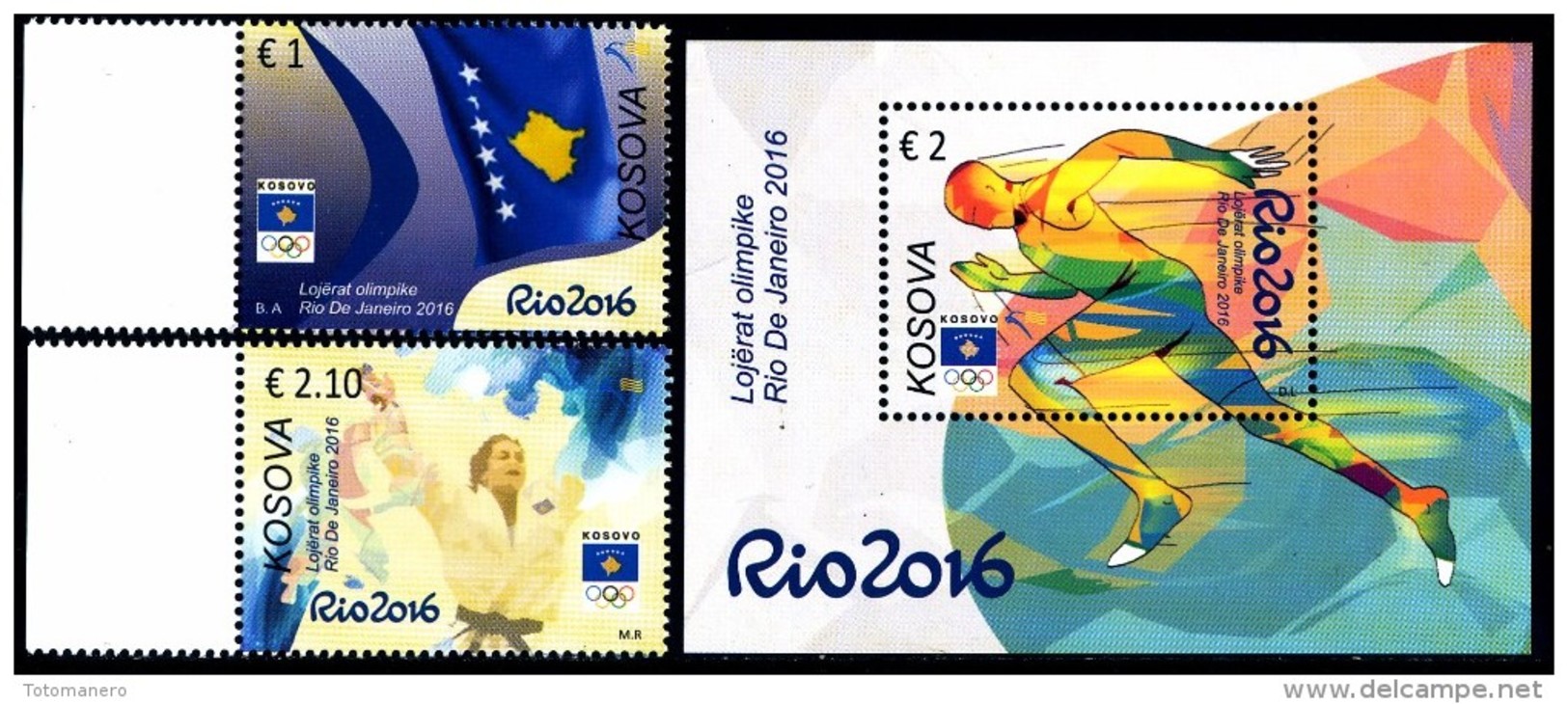 REPUBLIC OF KOSOVO 2016 Olympic Games Set & Minisheet** - Kosovo