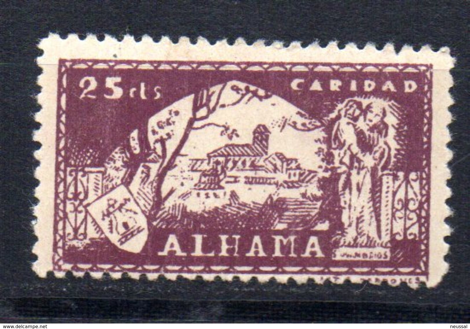 Viñeta   Nº 27    Alhama De Granada. - Verschlussmarken Bürgerkrieg