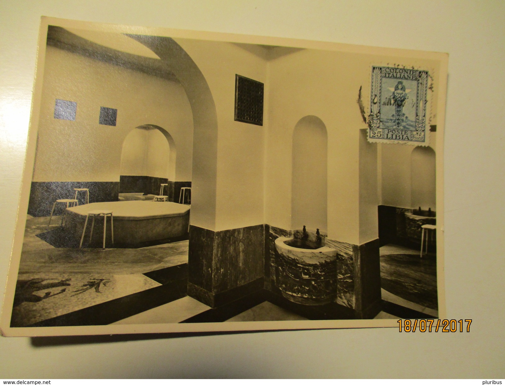 BAGNI TURCHI UADDAN  TRIPOLI LIBYA , COLONIE ITALIENE POSTE LIBIA  , OLD POSTCARD  ,0 - Libya