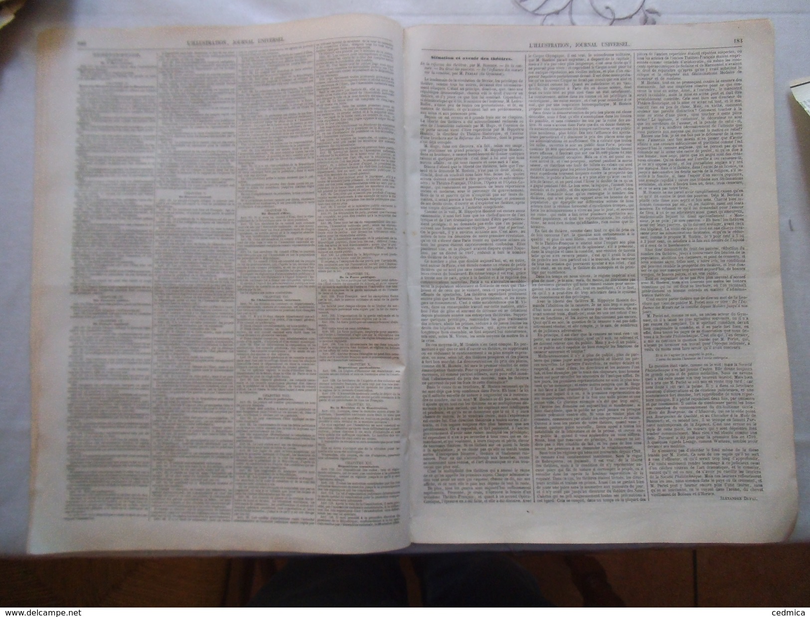 L'ILLUSTRATION JOURNAL UNIVERSEL N°299 18 NOVEMBRE 1848 LECTURE DE LA CONSTITUTION LE 12 NOVEMBRE 1848 - Revues Anciennes - Avant 1900