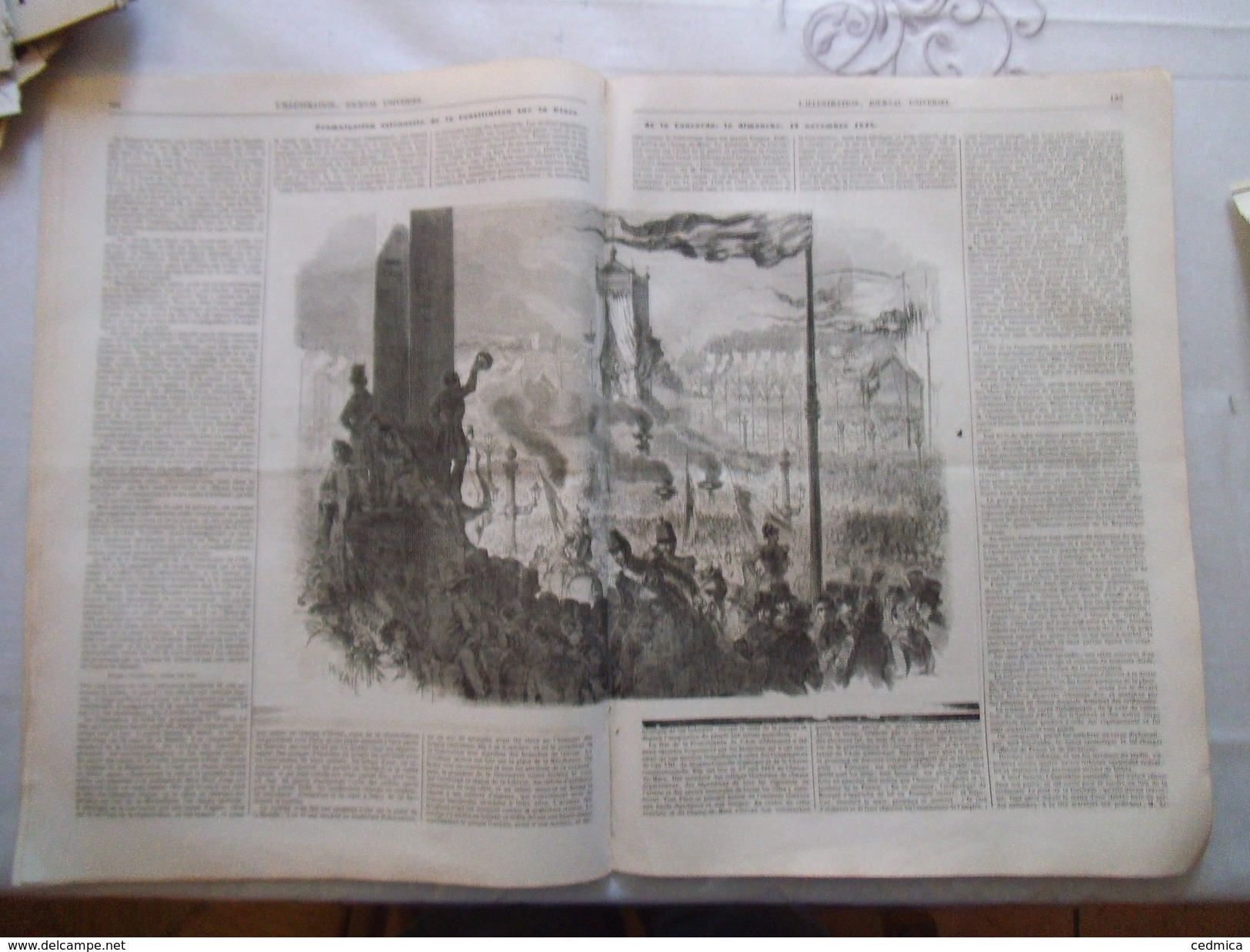 L'ILLUSTRATION JOURNAL UNIVERSEL N°299 18 NOVEMBRE 1848 LECTURE DE LA CONSTITUTION LE 12 NOVEMBRE 1848 - Revues Anciennes - Avant 1900