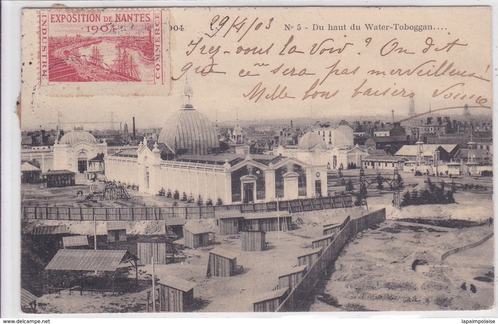 [44] Loire Atlantique > Nantes Du Haut Du Water Toboggan Exposition Nantes 1903 Avec Vignette De La Manifestation - Nantes