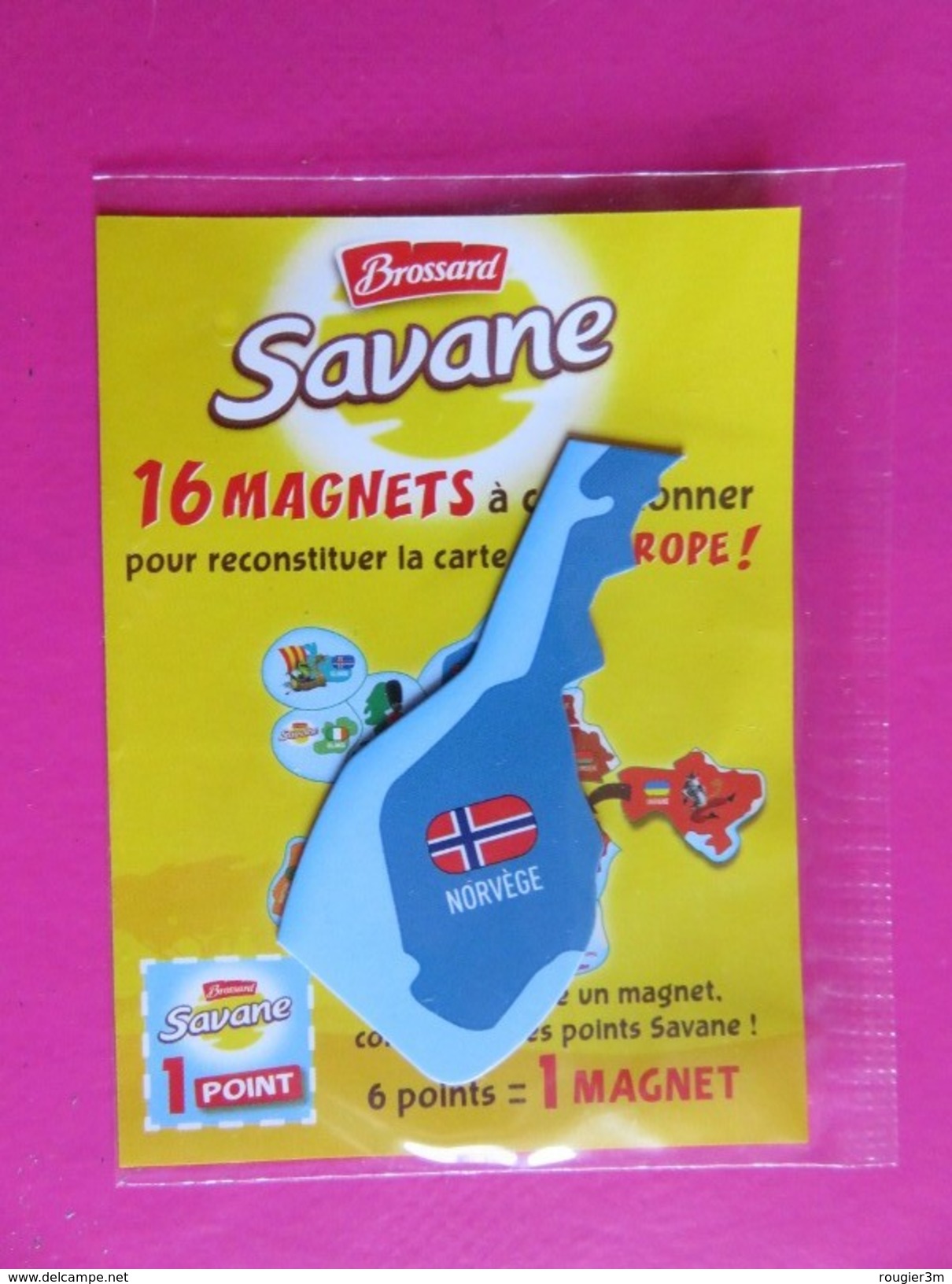 Magnet - Savane Brossard - Carte De L´Europe - Norvège - NEUF - Autres & Non Classés