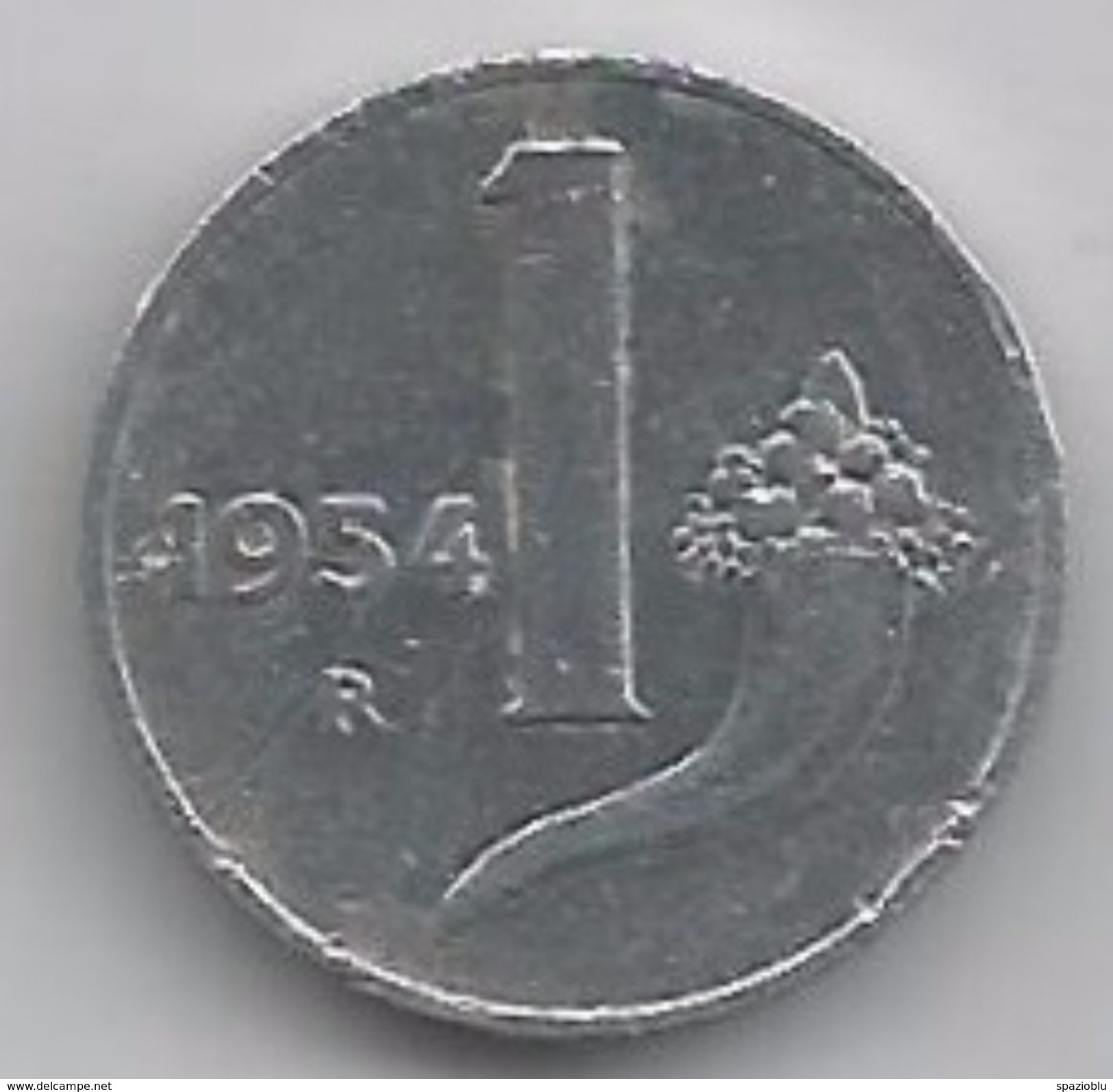 Italia Repubblica - 1 Lira 1954 R - 1 Lira