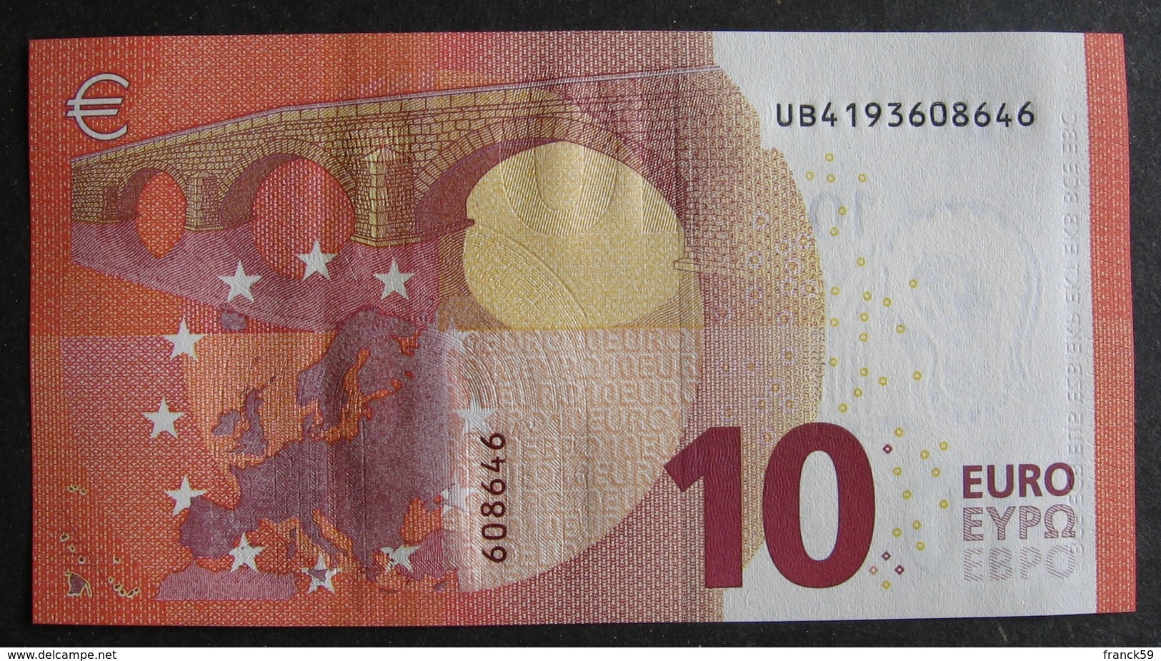 10 Euro France "UB" 2014 Draghi U009F2 LUXE / UNC - 10 Euro