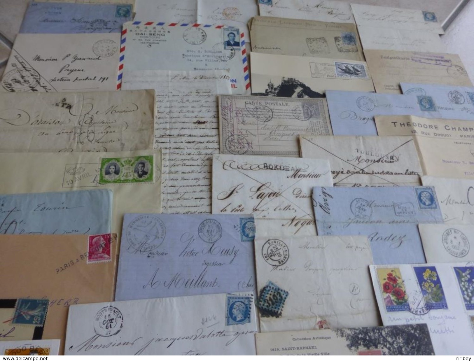 ### LOT LETTRES, MARQUES POSTALES Et DOCUMENTS ###   XVIII -> XX ème - 12 Scans - 1849-1876: Klassik