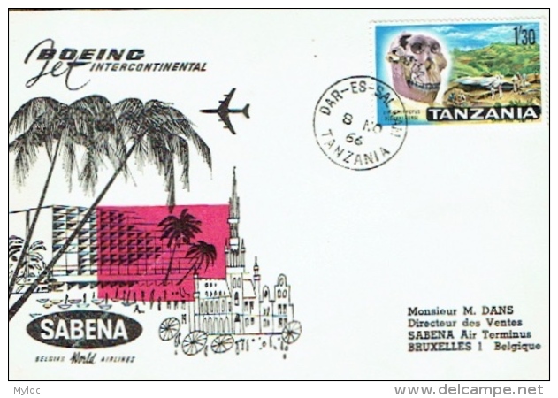 Aviation. Boeing. SABENA. Tanzania, Dar-es-Salam  1966. - Cartas & Documentos