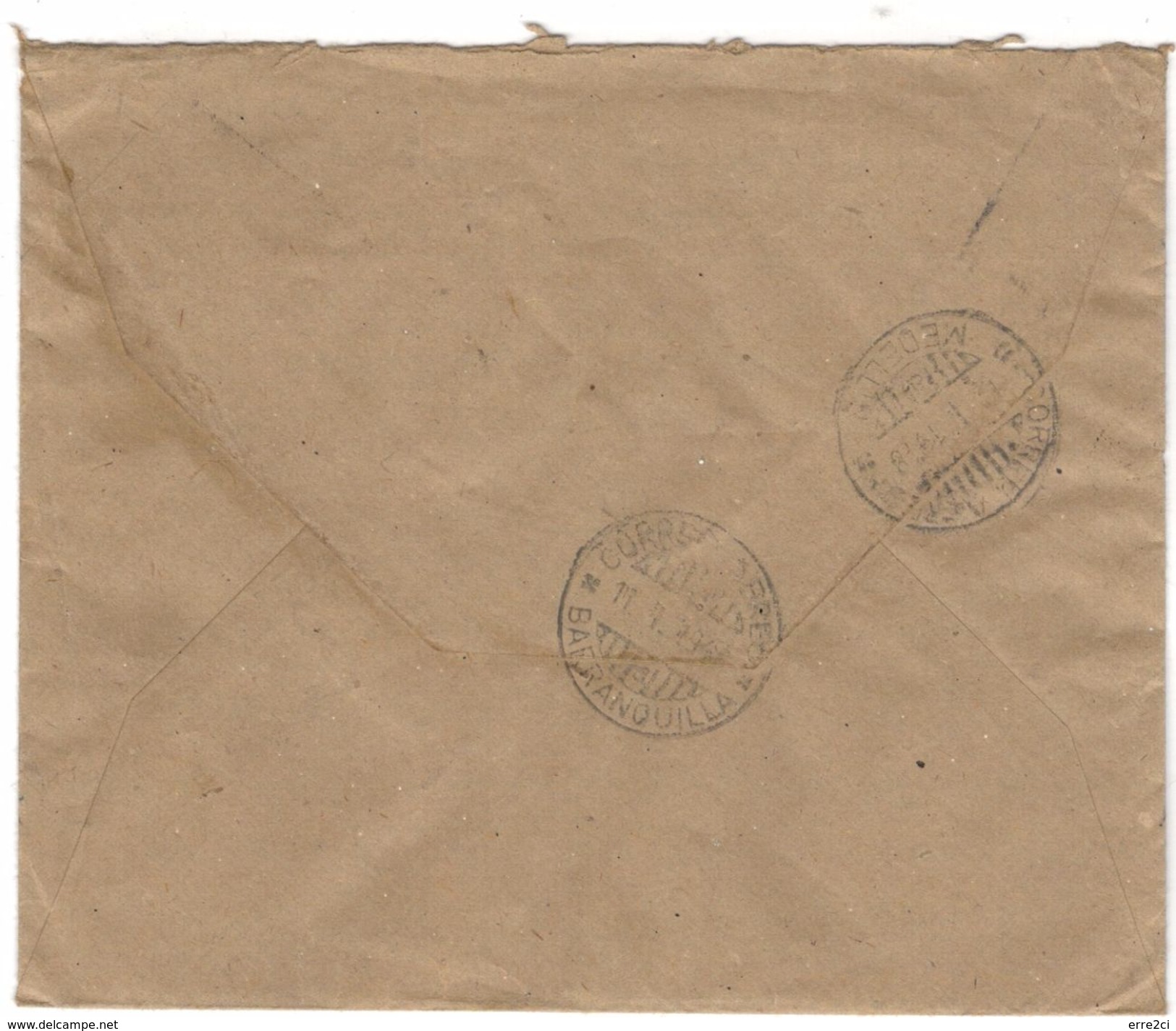 D680 - PAYT18 LETTRE 30GR RECO AVION DEST RARE COLOMBIE AU TARIF 116 FR (16+ 30X3) 7-1-48 - 1927-1959 Briefe & Dokumente