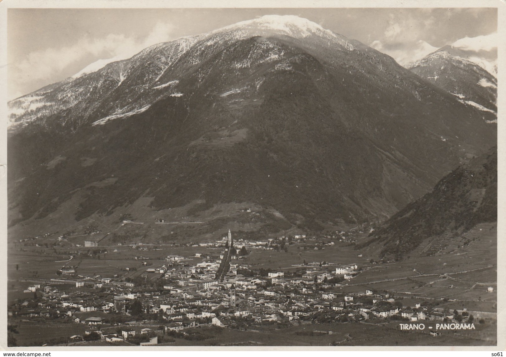 6957.   Tirano - Panorama - 1935 Timbro Madonna Di Tirano Per Varena Val Di Fiemme - Other & Unclassified
