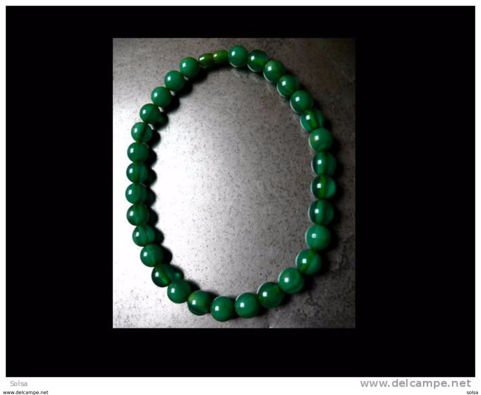 Collieren Galalithe Beau Vert Lumineux Années 50 / Vintage 50´s Galalithe Necklace - Halsketten