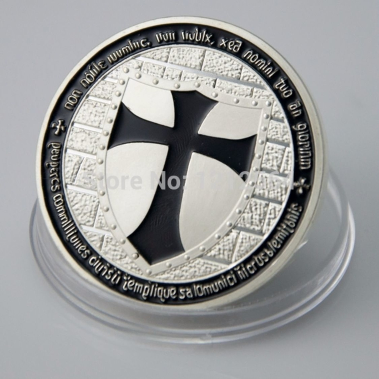 Knights Templar Black Cross / Masonic Coin .999 Silver - Other & Unclassified