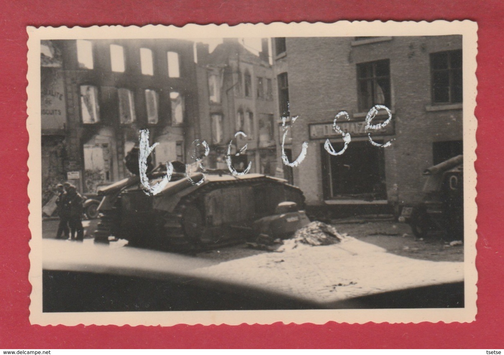 Beaumont ... Destructions Mai 1940 - Photo 9,2 Cm /6,2 Cm ( Voir Verso ) - Beaumont
