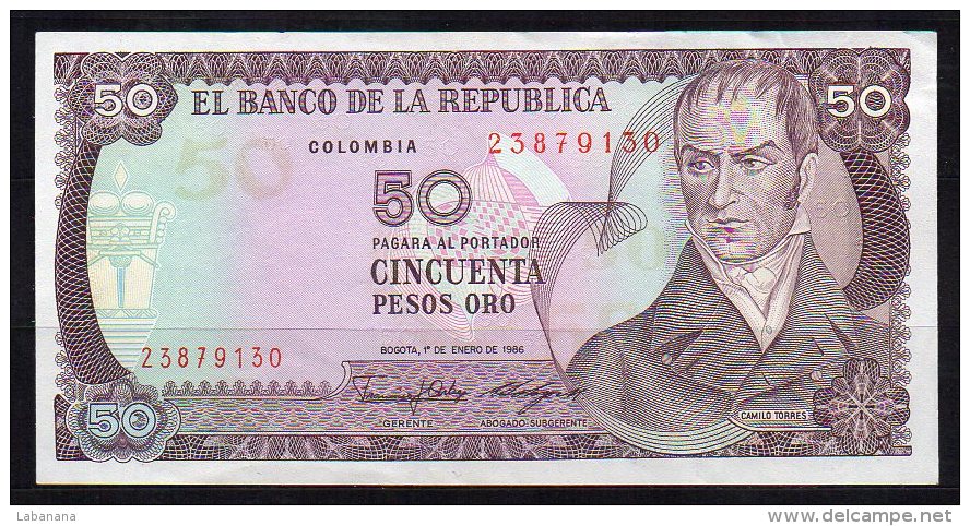 550-Colombie Billet De 50 Pesos Oro 1986 - 238 - Colombie