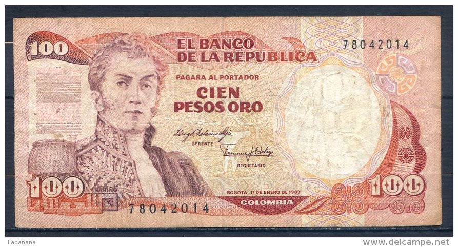 506-Colombie Billet De 100 Pesos Oro 1983 - 780 - Colombie