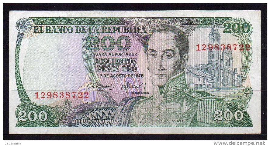 550-Colombie Billet De 200 Pesos Oro 1975 - 129 - Colombie