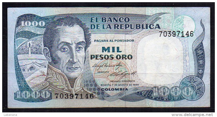 551-Colombie Billet De 1000 Pesos Oro 1984 - 703 - Colombia