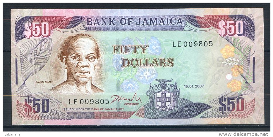 493-Jamaïque Billet De 50 Dollars 2007 LE009 - Jamaique